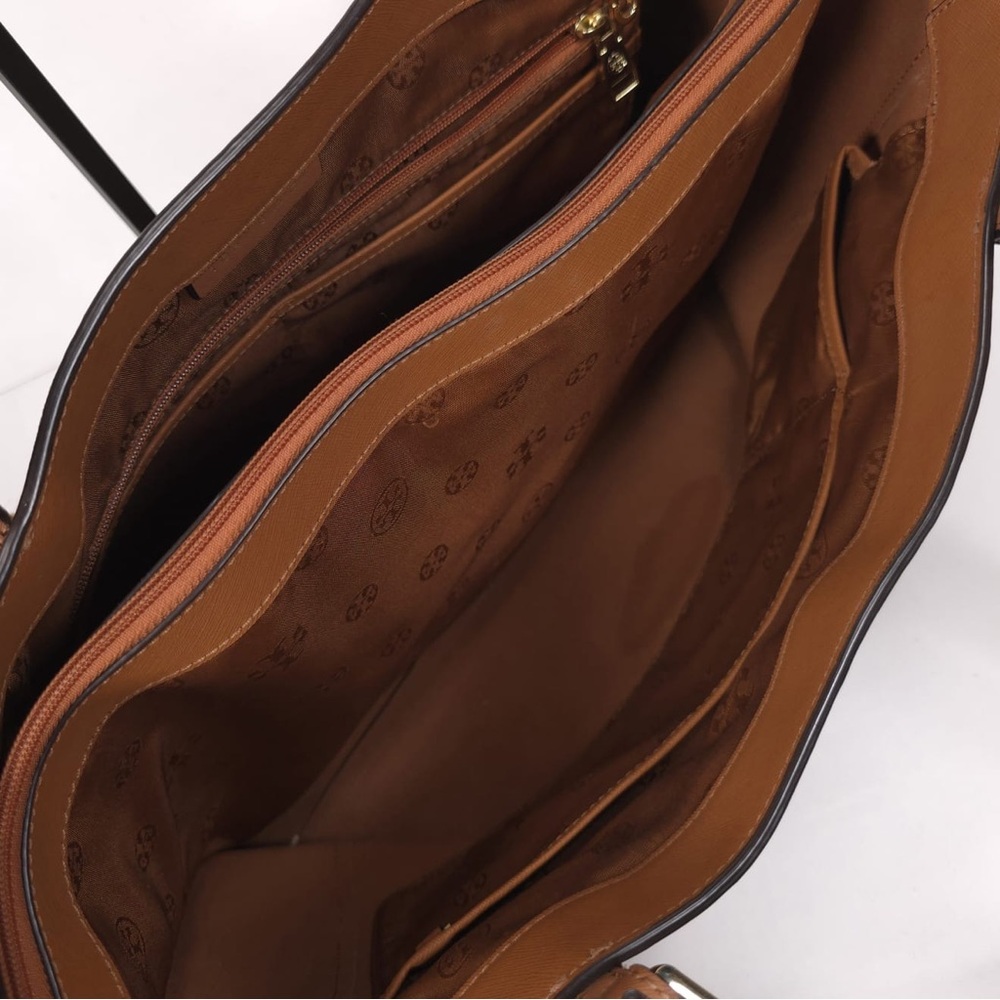 TORY BURCH Brown Leather Large York Buckle Tote‎ - Picture 9 of 15